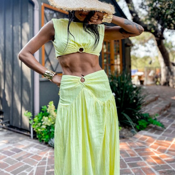 Bohemian Lemon Yellow Two Piece Set - Picture 10 of 13